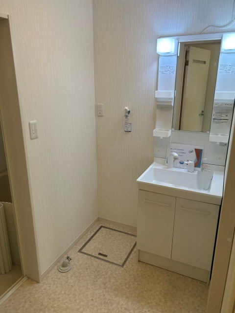 独立洗面台、洗濯機置き場