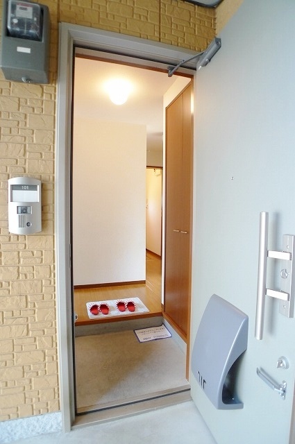 シューズボックス付きの玄関ホール。