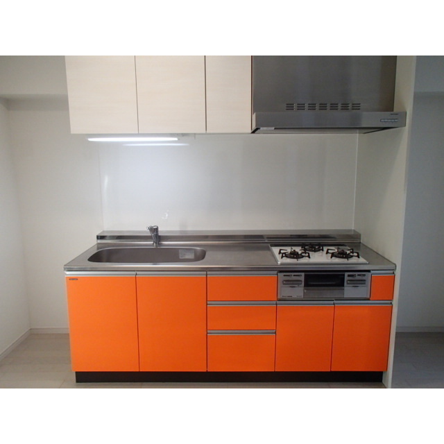 3口ガスコンログリル付き