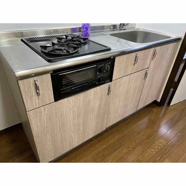 ２口ガスコンログリルつき