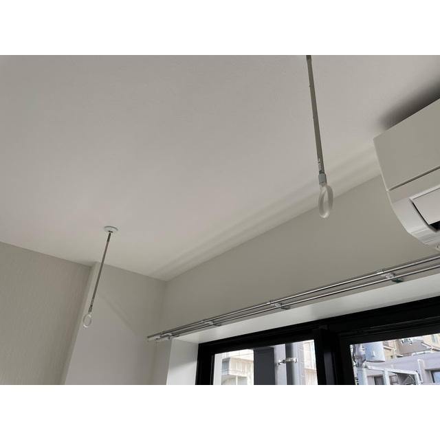 室内物干しあり!室内で干せます♪