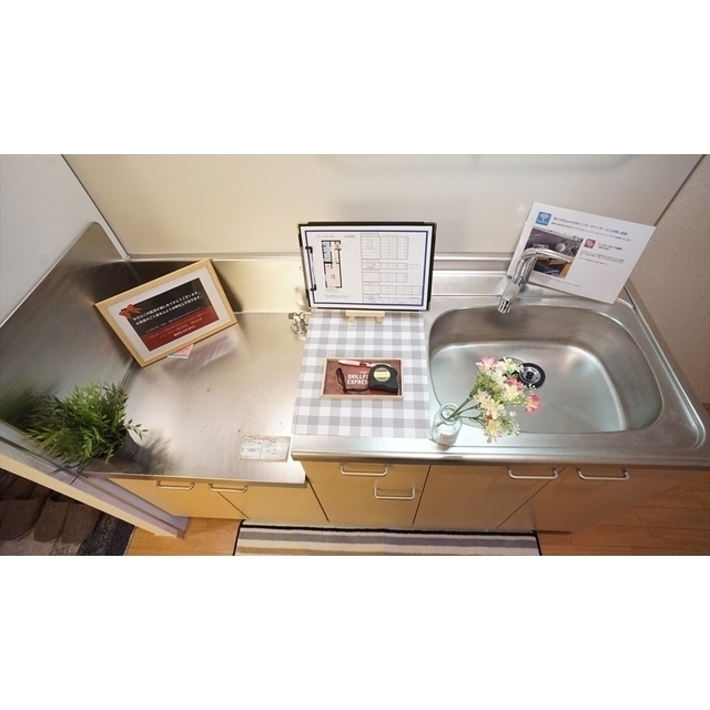 シンクも広く使いやすいキッチンセット