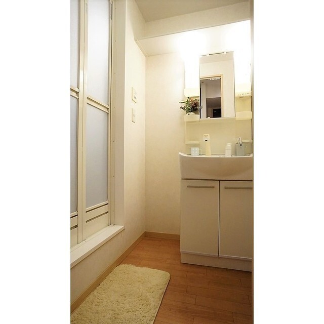 ゆとりの洗面脱衣スペース