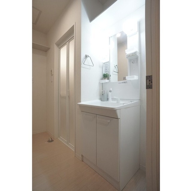 ゆとりある洗面脱衣スペース