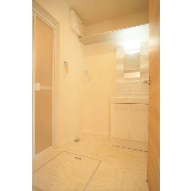 ゆとりの洗面脱衣スペース