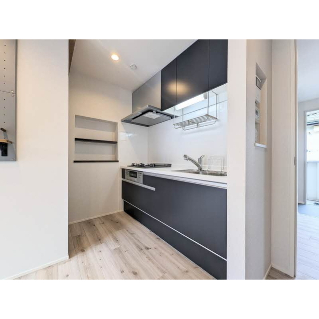 グリル付きのシステムキッチン(3口)♪