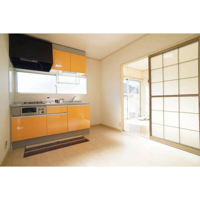 グリル付きのシステムキッチン(2口)♪