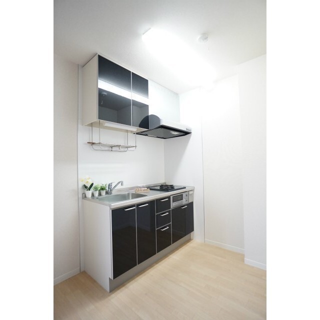 2口コンロとグリルが付いたキッチン♪