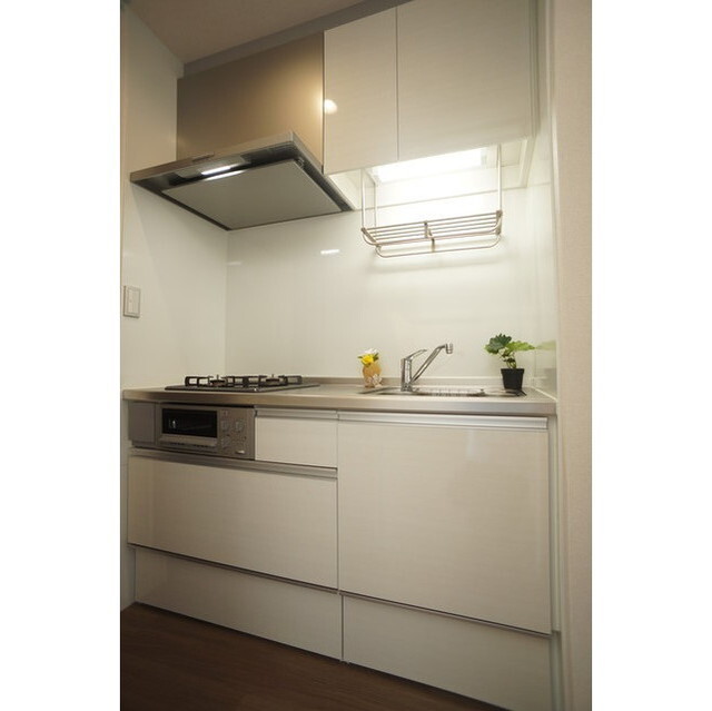 2口コンロとグリルが付いたキッチン♪